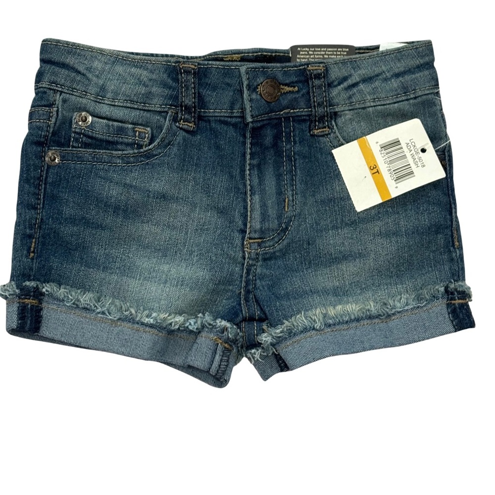 NWT LUCKY BRAND Riley Shorts Denim Blue Child Shorts Size 3T
